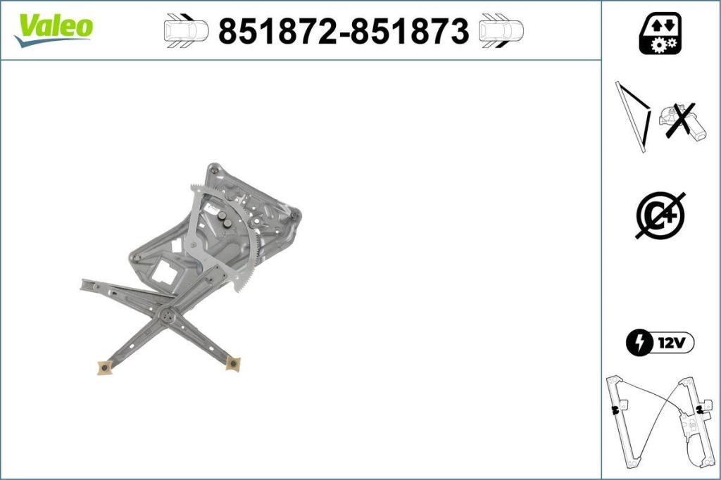 Elevador de vidro VALEO 851872